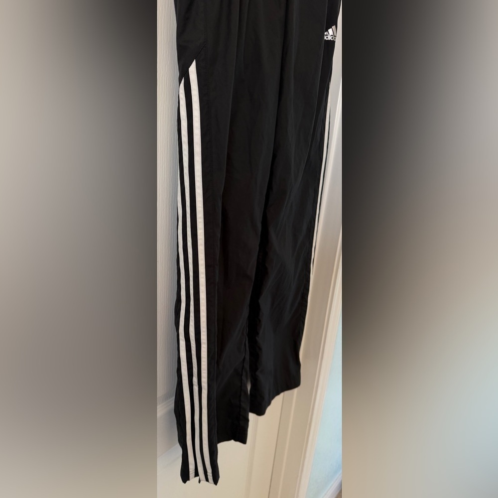Adidas Black Athletic Pants with White Accents Size-M - Picture 6 of 9